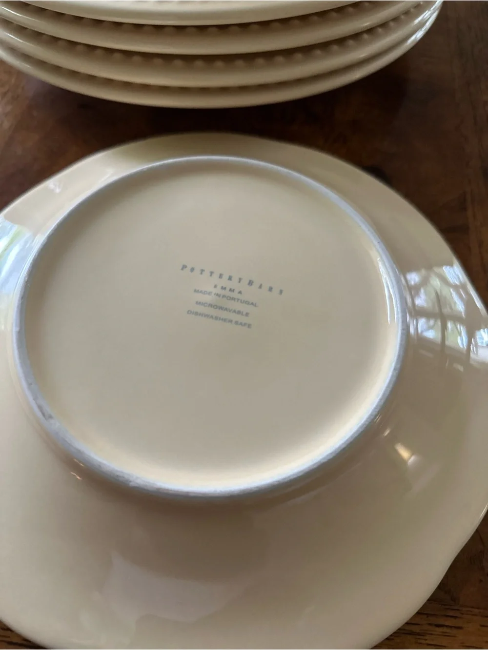 Pottery Barn BUTTER YELLOW Emma Plates dinnerware farmhouse victorian cottage